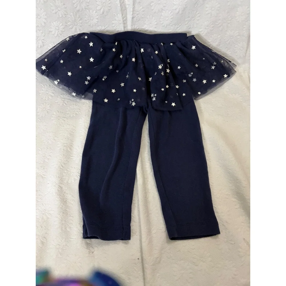 Carters Navy Blue Star Whimsical & CelestialTutu Skirted Skeggings 18M